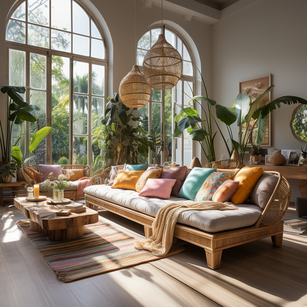 Decoration salon style boheme