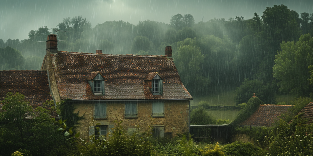 Averse et recuperation des eaux de pluie