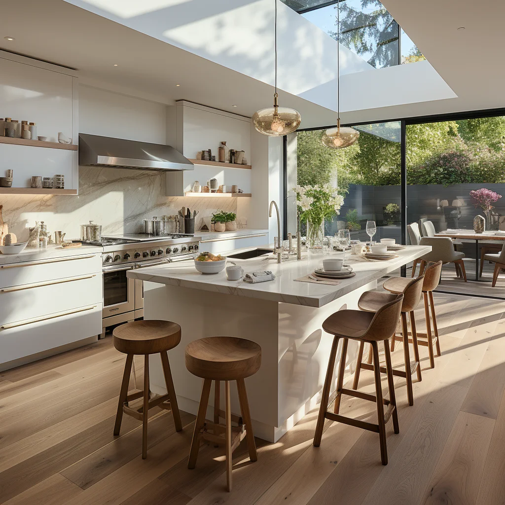 Cuisine moderne blanc et epure