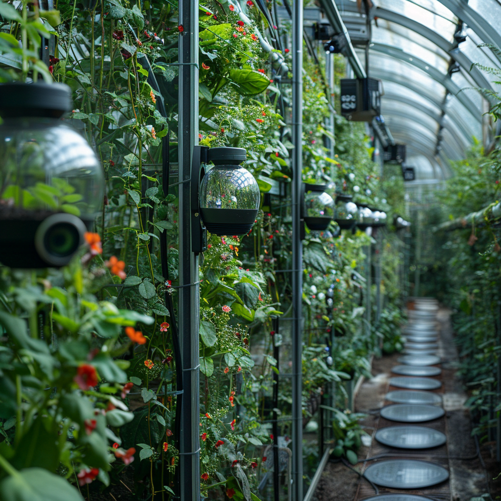 Jardin high tech avec camera integre