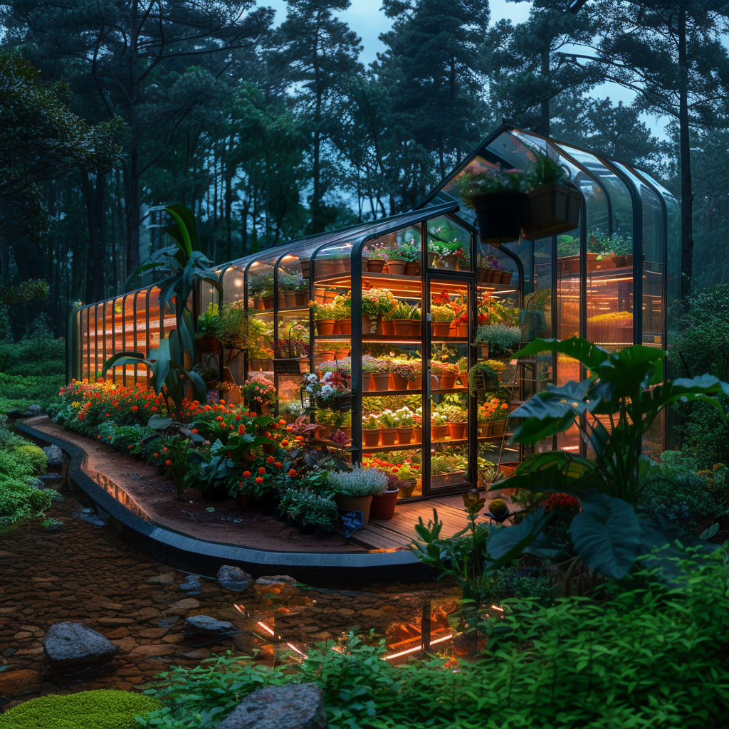 Serre automatisee avec systeme declairage