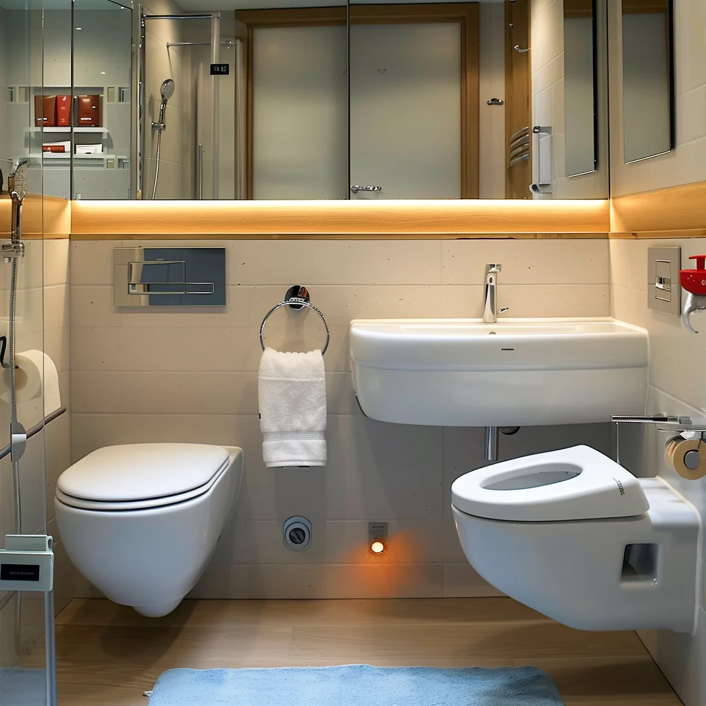 Toilette PMR avec lavabo