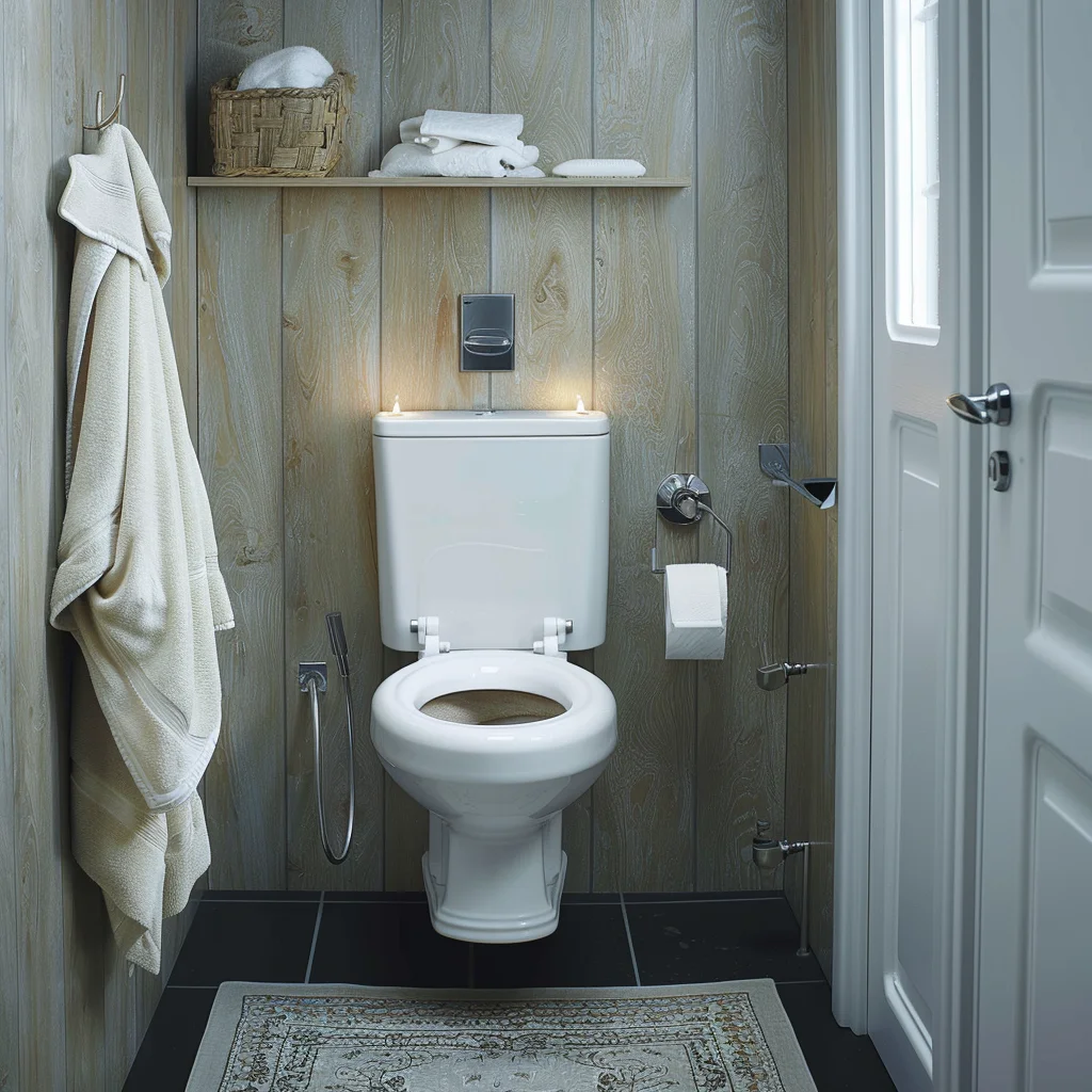 Toilette ordinaire a chasse deau 1