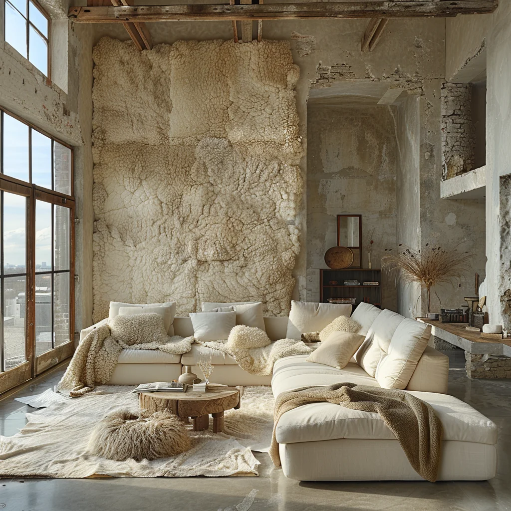 Salon en laine de mouton